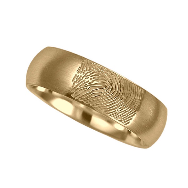 Ring met Fingerprint Goud 6mm Bol